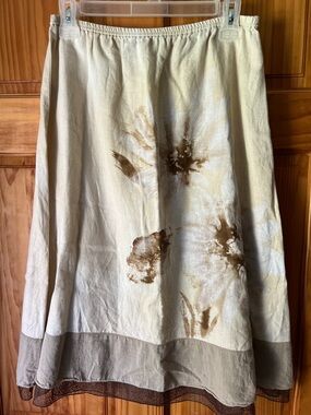 J. Jill Floral Linen Skirt